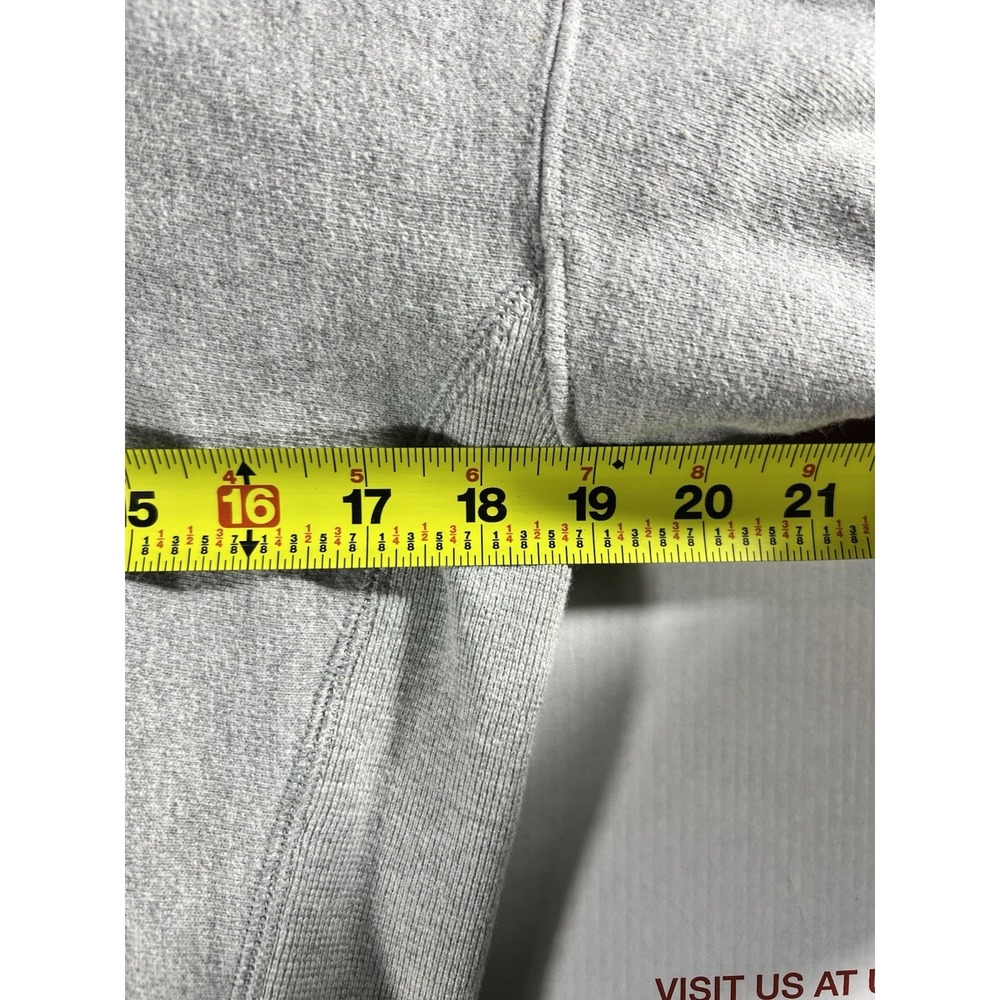 VTG Champion Reverse Weave Hoodie X-Small Gray Heavweight Fleece Sewn Logo BLANK - Picture 4 of 5